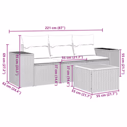 VidaXL 3225317 ensemble de meubles de jardin