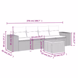 VidaXL 3225324 ensemble de meubles de jardin