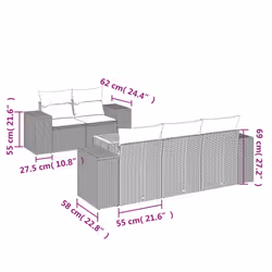 VidaXL 3225330 ensemble de meubles de jardin