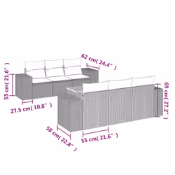 VidaXL 3225338 ensemble de meubles de jardin