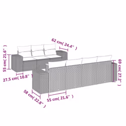 VidaXL 3225348 ensemble de meubles de jardin