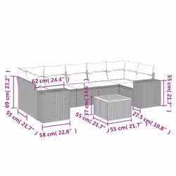 VidaXL 3225355 ensemble de meubles de jardin
