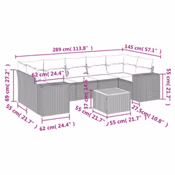 VidaXL 3225360 ensemble de meubles de jardin