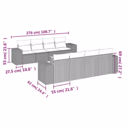 VidaXL 3225367 ensemble de meubles de jardin