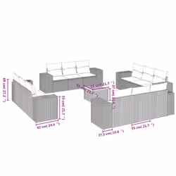 VidaXL 3225379 ensemble de meubles de jardin