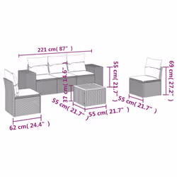 VidaXL 3225388 ensemble de meubles de jardin