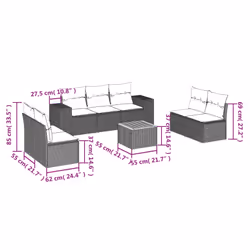 VidaXL 3225400 ensemble de meubles de jardin