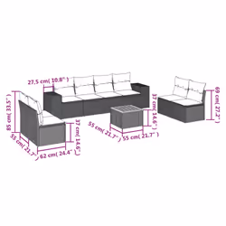VidaXL 3225407 ensemble de meubles de jardin