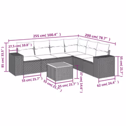 VidaXL 3225465 ensemble de meubles de jardin