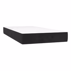 VidaXL 4007156, Taille lit simple/twin, High density foam mattress, Noir, Blanc, Polyester, Polyester, Polyester