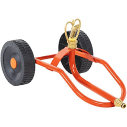 Vidaxl - Traîneau d'arrosage sur roues avec tête rotative en acier rouge