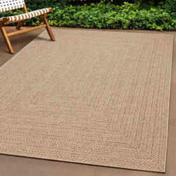 Tapis zizur 80x250 cm aspect de jute intérieur et extérieur