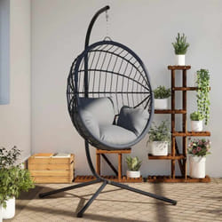 Vidaxl - Support de chaise suspendue en forme d'œuf anthracite acier
