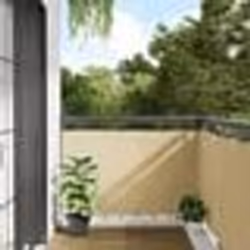 vidaXL Écran d'intimité de balcon crème 400x90 cm PVC
