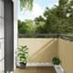 vidaXL Écran d'intimité de balcon crème 400x90 cm PVC
