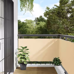 vidaXL Écran d'intimité de balcon crème 800x120 cm PVC