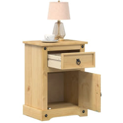 Table de chevet Corona 45x35x64 cm bois de pin massif