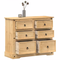 vidaXL Commode Corona 110x43x91 cm bois massif de pin