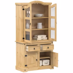 Cette vitrine en bois offre une solution idéale pour organiser vos collections et ajoutera une touche de charme rustique à vo ...