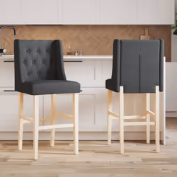Ces chaises de bar, avec leur dossier doux, seront idéales pour une utilisation quotidien dans votre cuisine, salle à manger, ...