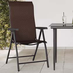 VidaXL 4007138 chaise d'extérieur Terrace Polyuréthane, Acier Marron