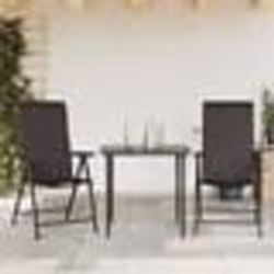 vidaXL Chaises pliables jardin lot de 2 couleur café noir poly rotin