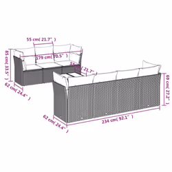 VidaXL 3249122 ensemble de meubles de jardin