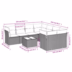 VidaXL 3249154 ensemble de meubles de jardin