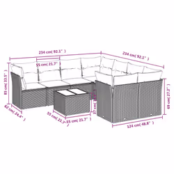 VidaXL 3249155 ensemble de meubles de jardin