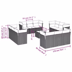 VidaXL 3249165 ensemble de meubles de jardin