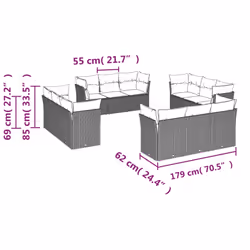 VidaXL 3249171 ensemble de meubles de jardin