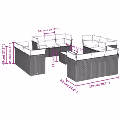 VidaXL 3249174 ensemble de meubles de jardin