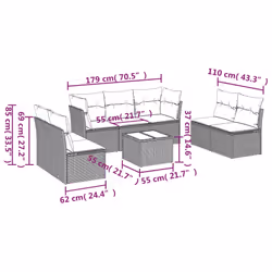 VidaXL 3249252 ensemble de meubles de jardin