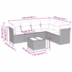 VidaXL 3249515 ensemble de meubles de jardin