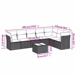 VidaXL 3249574 ensemble de meubles de jardin