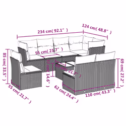 VidaXL 3249594 ensemble de meubles de jardin