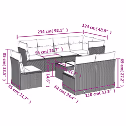 VidaXL 3249612 ensemble de meubles de jardin