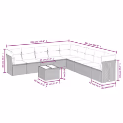 VidaXL 3249619 ensemble de meubles de jardin