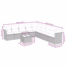 VidaXL 3249622 ensemble de meubles de jardin
