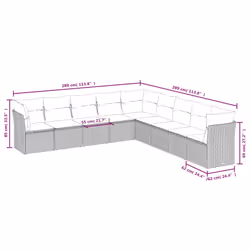 VidaXL 3249628 ensemble de meubles de jardin