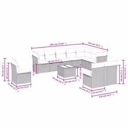 VidaXL 3249642 ensemble de meubles de jardin