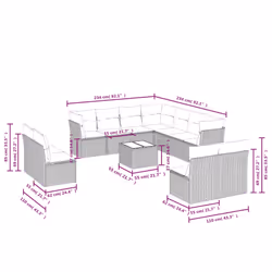 VidaXL 3249654 ensemble de meubles de jardin