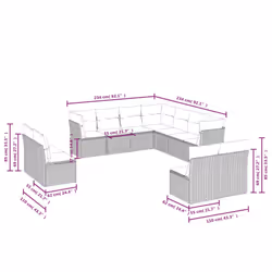 VidaXL 3249655 ensemble de meubles de jardin