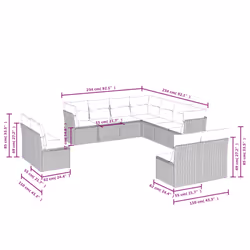 VidaXL 3249668 ensemble de meubles de jardin