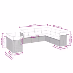 VidaXL 3249675 ensemble de meubles de jardin