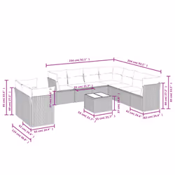 VidaXL 3249682 ensemble de meubles de jardin