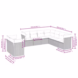VidaXL 3249685 ensemble de meubles de jardin