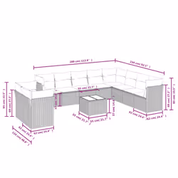 VidaXL 3249695 ensemble de meubles de jardin