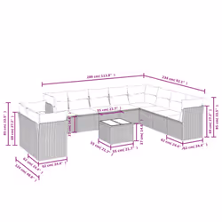 VidaXL 3249705 ensemble de meubles de jardin