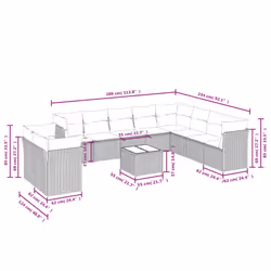 VidaXL 3249712 ensemble de meubles de jardin
